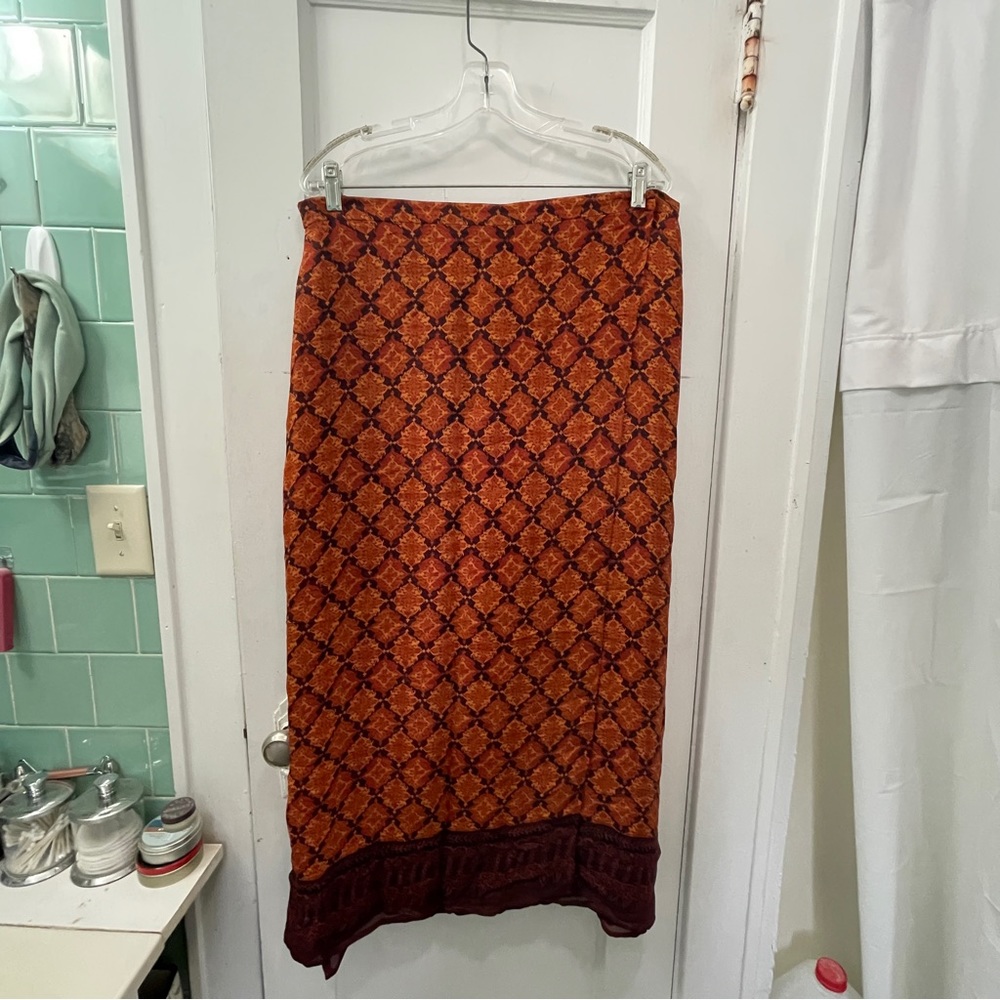 Faux wrap skirt